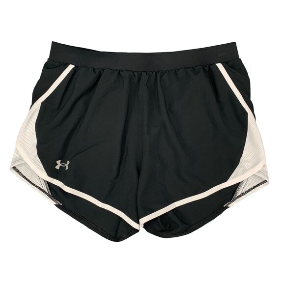 Under Armour Running Shorts Womens S Small Black HeatGear Inner Lined Drawstring - Picture 1 of 12
